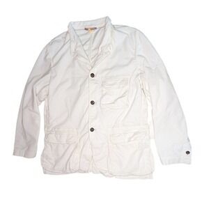 Peter Millar Jacket Mens XL White Safari Field Corduroy Pima Cotton Utility